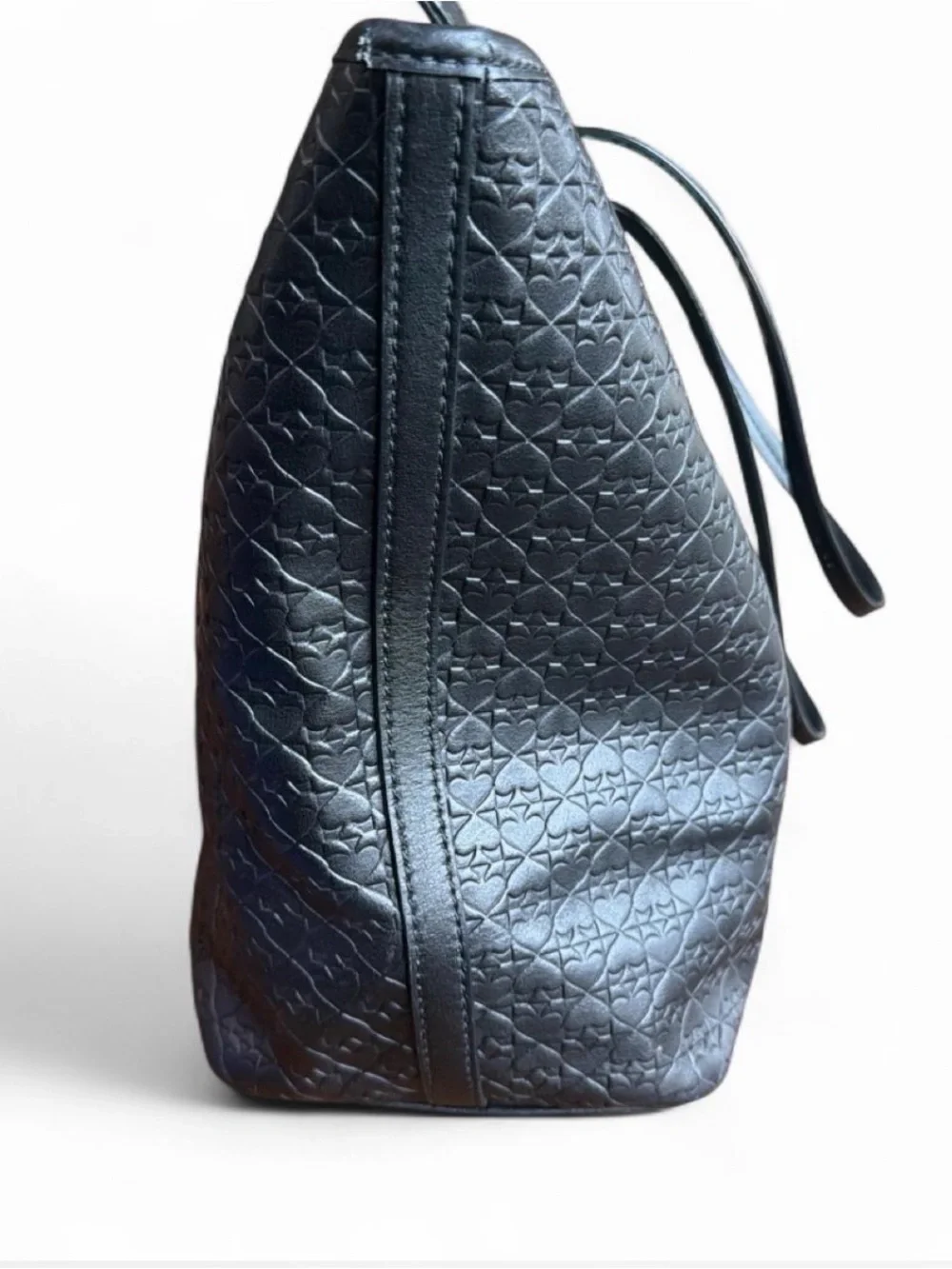 Kate Spade Black Embossed Leather Tote Bag